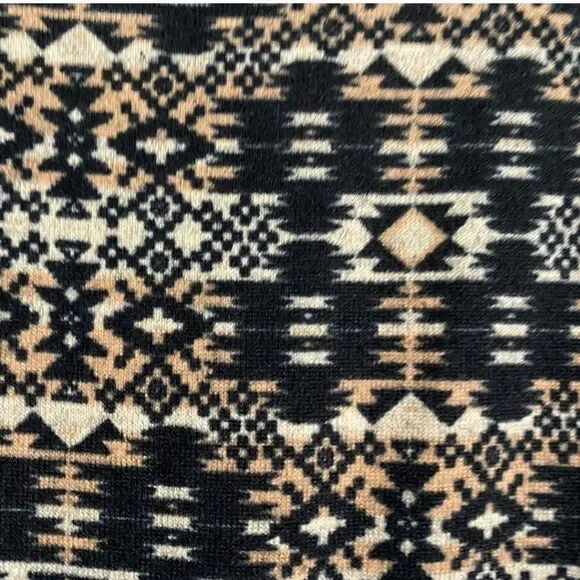 Tacera Tribal Print Long Sleeve Belted Knit Sweater Dress Size S - Picture 7 of 7